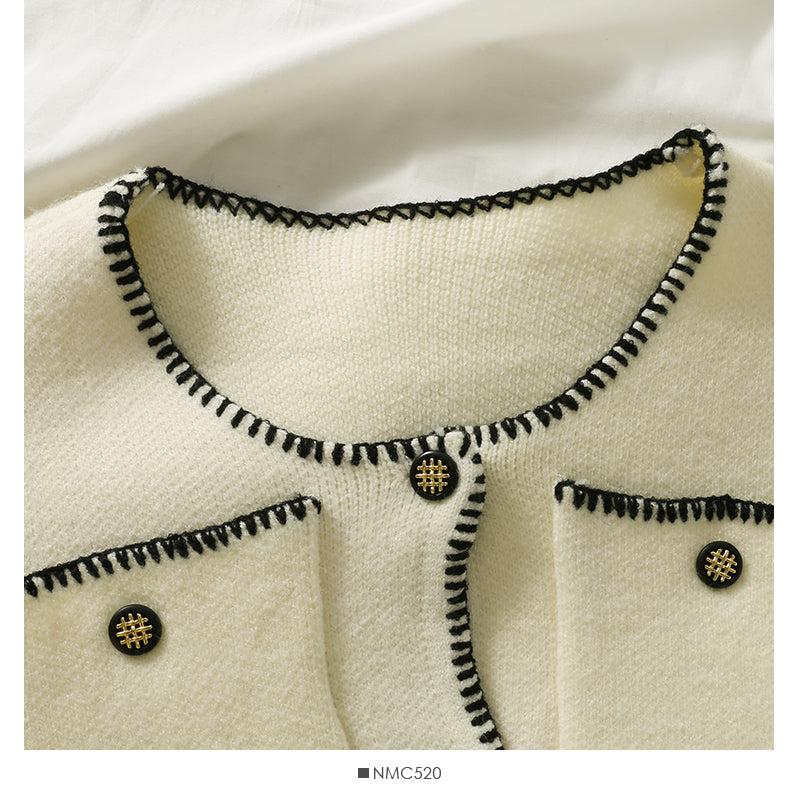 Pull femme sac côté simple boutonnage cardigan haut couleur assortie coupe ajustée bas pull 1983