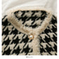 Hong Kong style retro, loose and thin, thousands of birds are especially suitable for women  2089