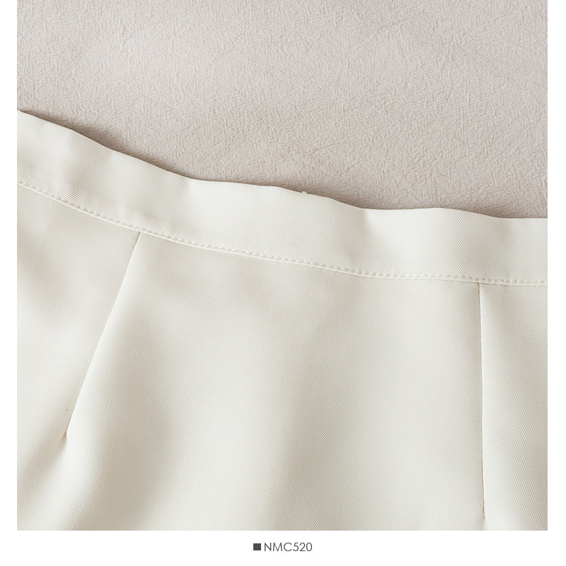 Jupe courte simple, couleur unie, polyvalente, taille haute, slim, ligne A, pour femme 2544