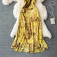 Temperament white French suspender dress thin holiday dress  3057