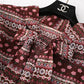 French retro national style broken flower bottomed long skirt  2368