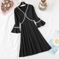 French wisdom smoked Platycodon skirt shows thin temperament at the waist  2355