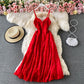 Seaside holiday beach skirt sexy backless slim lace suspender dress  3047