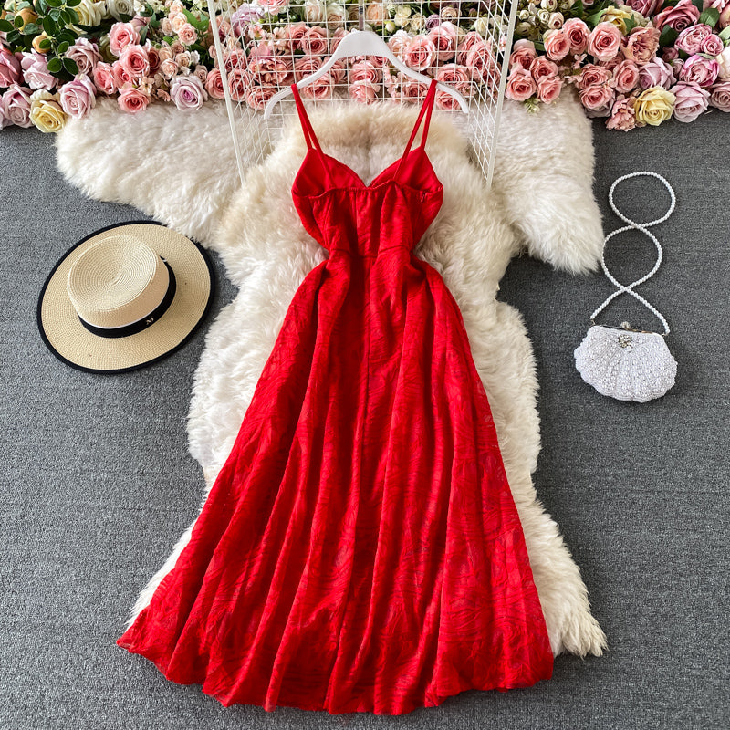 Seaside holiday beach skirt sexy backless slim lace suspender dress  3047