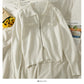 Cardigan zippé à revers et manches longues à rayures verticales 1830