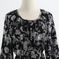 New long sleeved lady temperament black skirt retro long skirt  2335