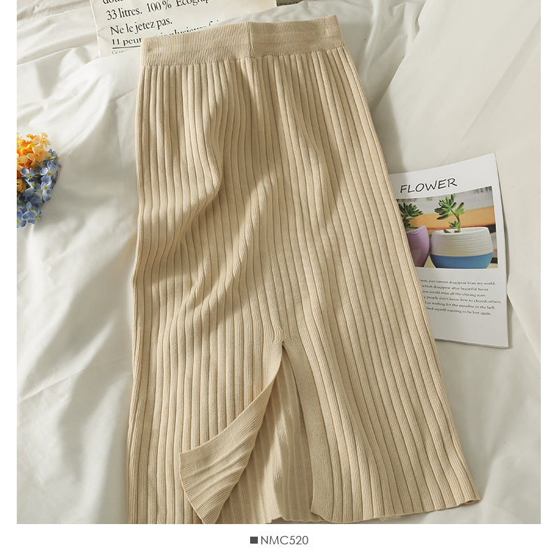 Fashion versatile hole knitted one-step skirt  2647