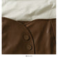 Irregular three button high waist short skirt female  2615