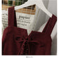 Korean version of slim waist high waist foreign style suspender skirt  2700
