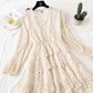 Polka Dot Chiffon Dress French minority bottomed skirt cake dress  2352