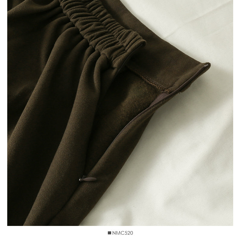 Korean Retro High Waist thin breasted thickened large swing skirt  2594
