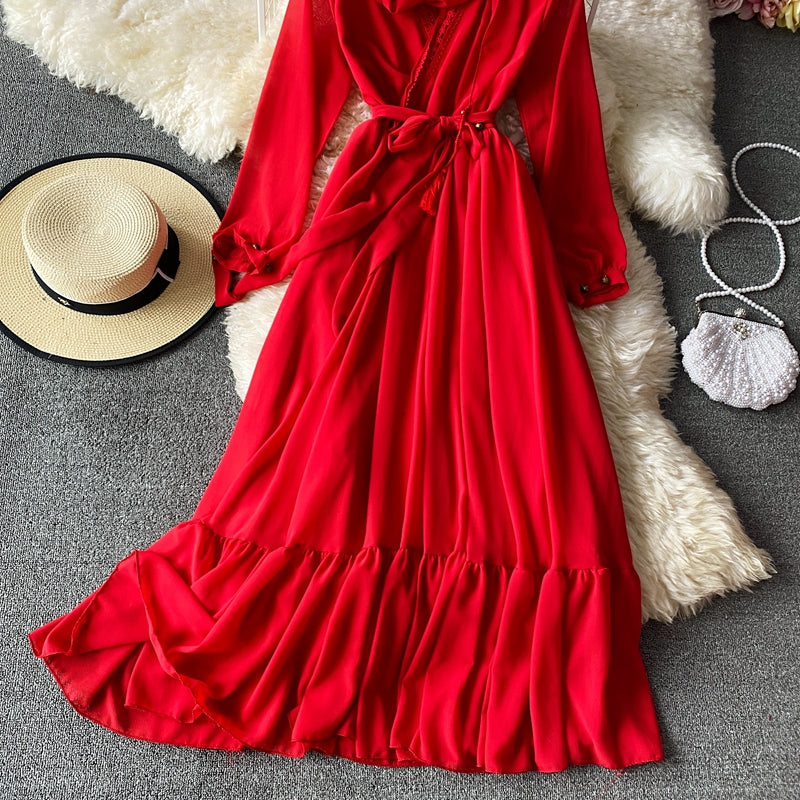 Robe en mousseline à grande jupe 3028