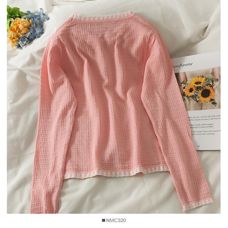 Pull col rond slim et slim pour femme, nouvelle chemise de bas assortie de couleur 2040