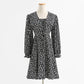 Dress long sleeve bandage floral FAIRY DRESS Vintage Chiffon  2428