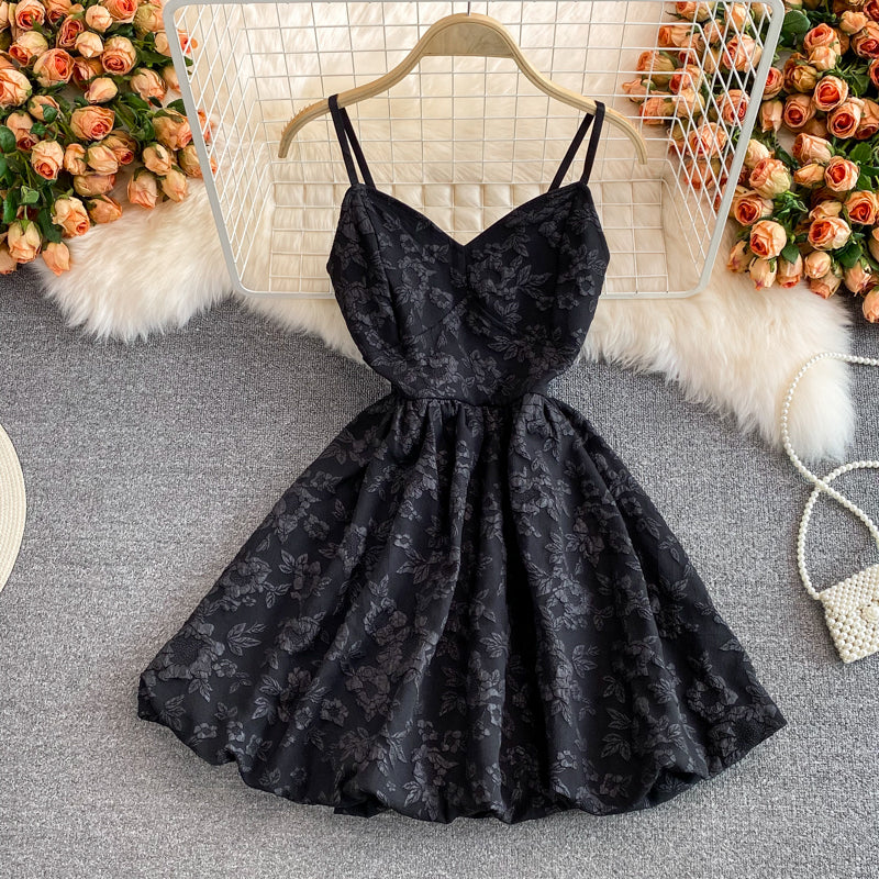 Robe à bretelles en jacquard blanc 2761