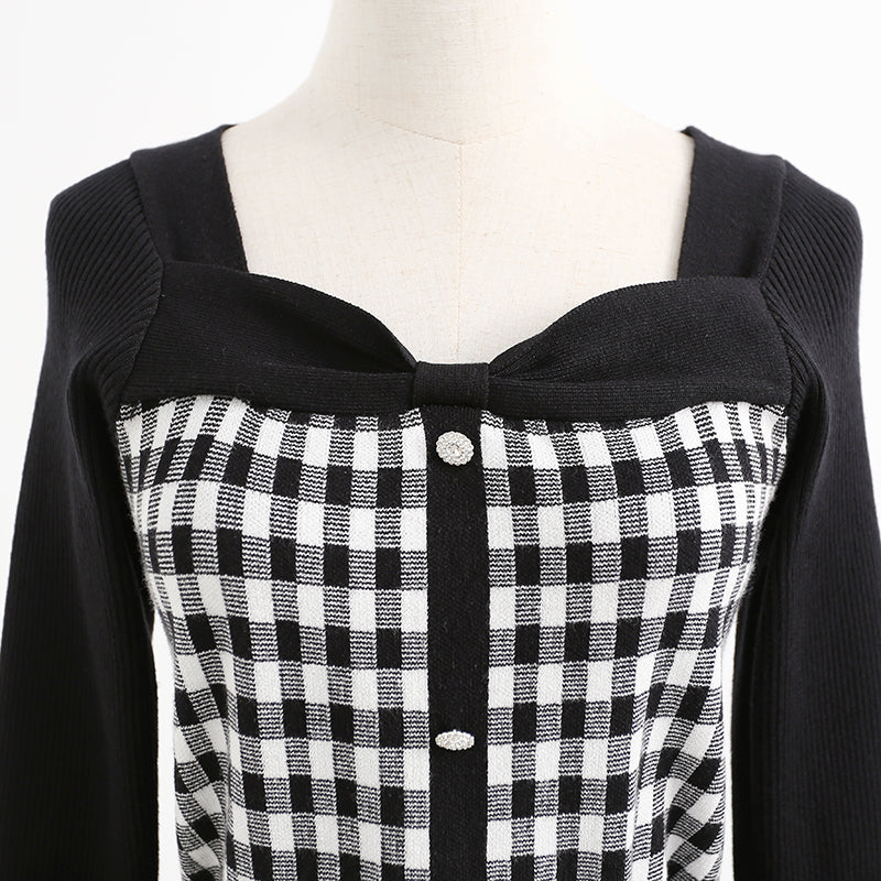 Women's stitched mesh small fragrant dress  2338
