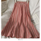 Korean Plaid print versatile medium length skirt for women  2620