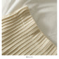 New lace stitched vertical stripe elastic waist slim skirt  2626