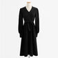 Premium lace up wool dress with bottom skirt  2332