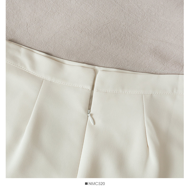 Jupe courte simple, couleur unie, polyvalente, taille haute, slim, ligne A, pour femme 2544