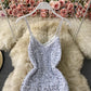 French Hepburn temperament Sequin Hip Wrap Dress  2752