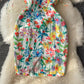 Jupe à bretelles à épaules dénudées à motif floral vintage 2841