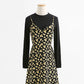 Floral skirt corduroy suspender dress women's two-piece suit  2177