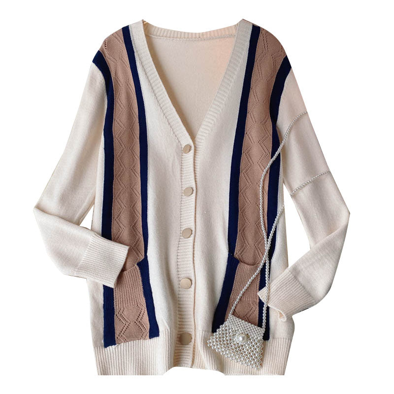 Cardigan tricoté de style collège britannique pour femmes automne 1601