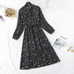 French retro long sleeved Chiffon Dress fairy super fairy series  2165