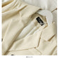 Han Fan loose and thin double breasted large pocket medium long coat small suit  2097
