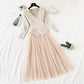 Small fragrance suit skirt mesh dress women's Victorian retro skirt French  2353