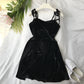 Bandage dress velvet suspender harbor style suspender skirt  3275
