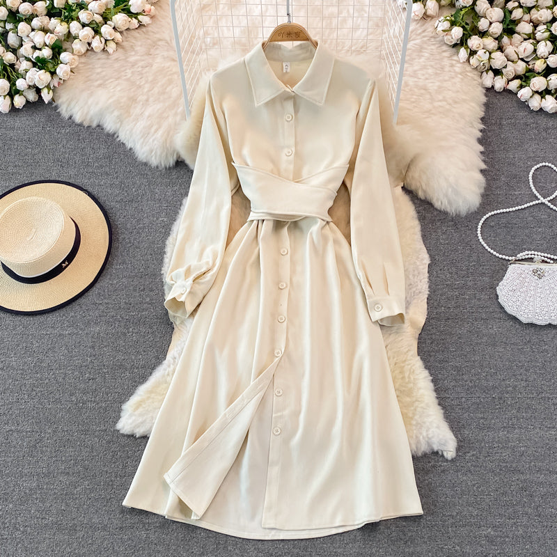 Jupe chemise à simple boutonnage en velours côtelé 3272