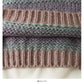 Pull à manches longues et col rond à rayures contrastées de couleur élégante pour femme 2071