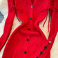 Robe en tricot à col en V de célébrité de la mode 3380