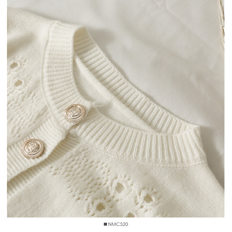 Pull femme creux crochet poche design haut coréen pull simple 2059