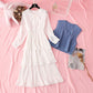 Net red sweater knitted vest chiffon cake skirt two piece suit  2292