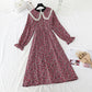 Doll neckline cut-out age reducing thin bottomed skirt  2408