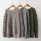 Nouveau pull d'automne et d'hiver creux de couleur unie pull ample épaissi et pull 1373