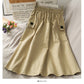 Chain decorative buckle tooling elastic waist A-shaped skirt  2656