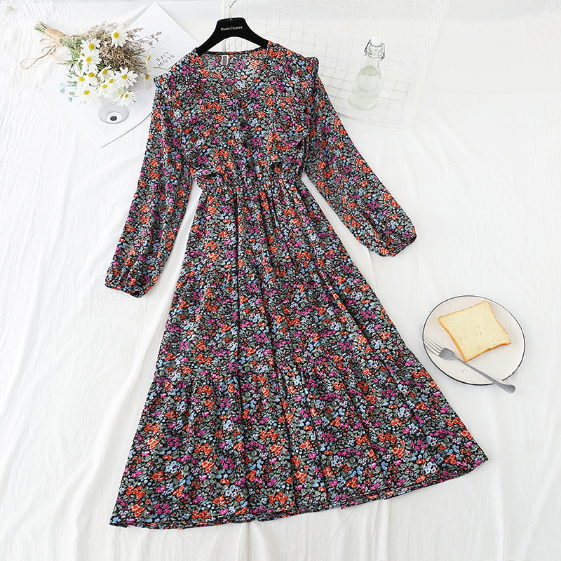 Elastic Waist Chiffon Skirt, thin and bottomed skirt  2410