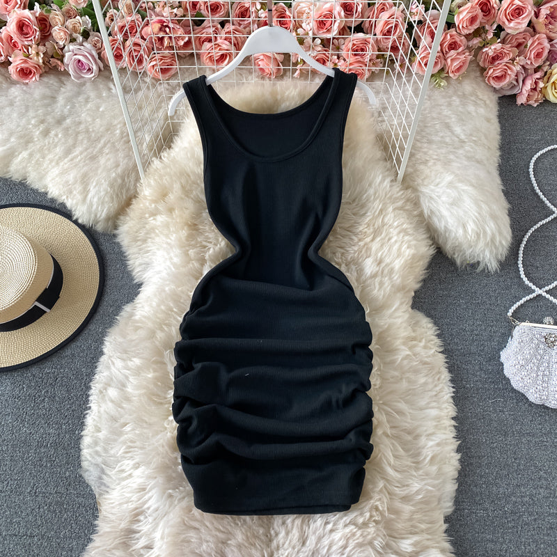 Jupe gilet à bretelles sexy et élastique 2938