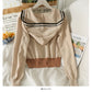 Pull à capuche pour femme, pull ample à rayures et fermeture éclair 2014