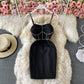 Jupe à bretelles à corsage slim de tempérament de célébrité 2792