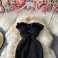 Robe sexy en queue de poisson avec sac à bandoulière exposé sans bretelles 3289