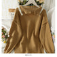 Pull col V ample et fin à rayures colorées coréennes pour femme 2000