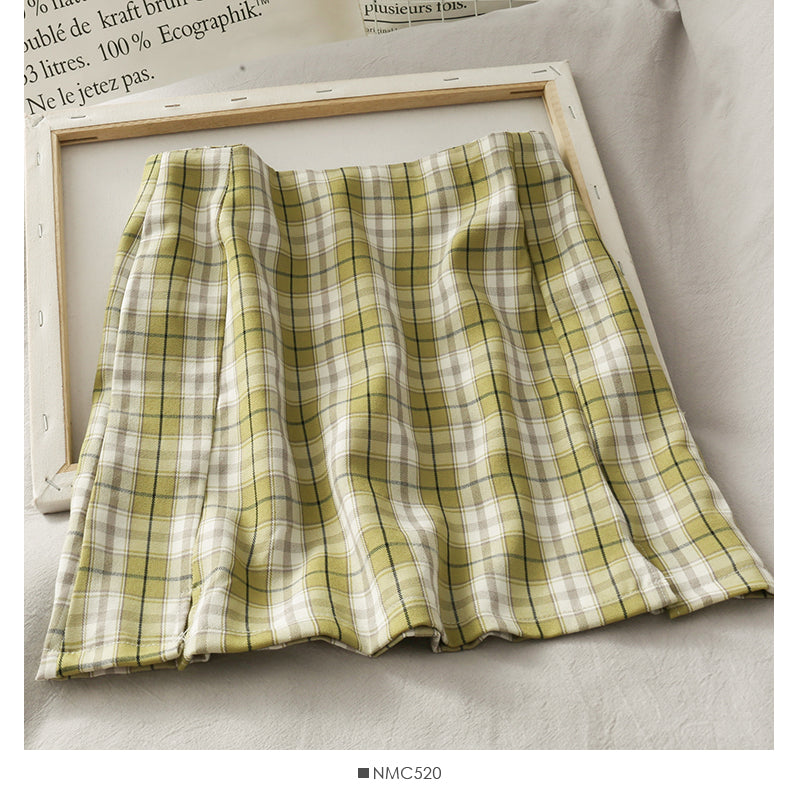 Korean casual plaid skirt  2600