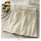 Simple and versatile solid high waist casual A-line skirt  2665