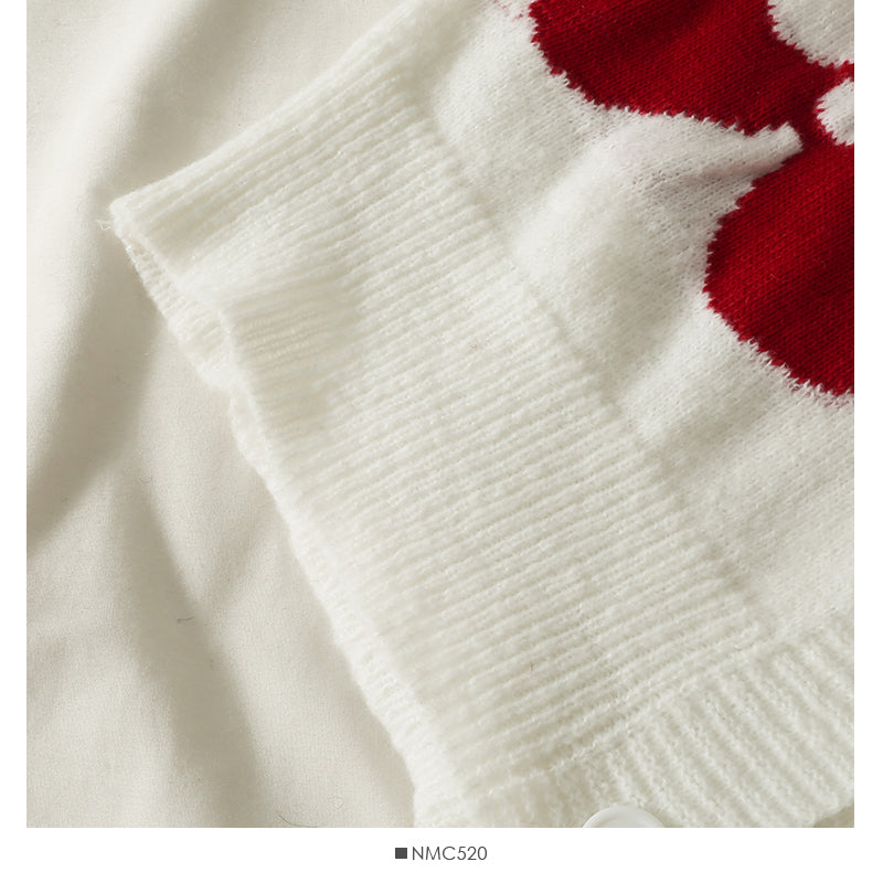 Pull slim à col bas et simple boutonnage imprimé pour femme, nouveau pull cardigan polyvalent à manches longues 2082