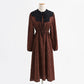 New women's temperament dress waist closing doll collar bottomed skirt  2271